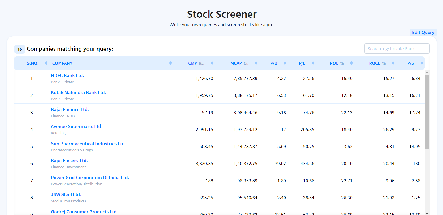 Stock Screener Best Stock Research and Analysis Tool in India